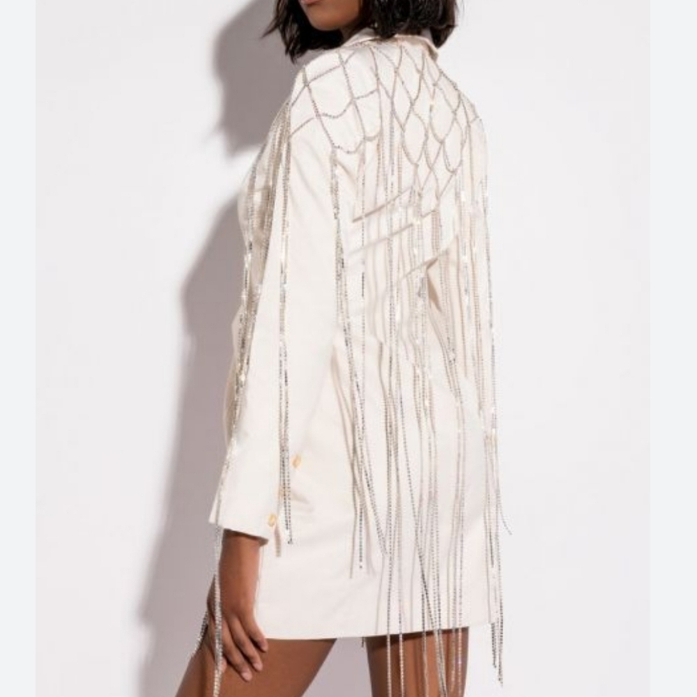 Glitter trench coat